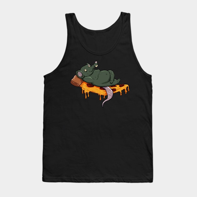 Pizza Rat Tank Top by Grandma Ironlung